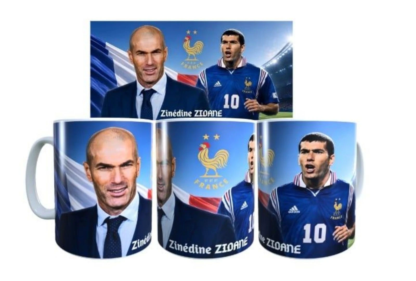 Mug hommage Zinedine Zidane, sélectionneur équipe de France 